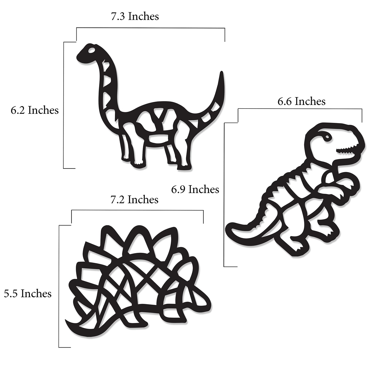 VHALE Suncatchers Craft 3 Sets (9 Cutouts) – Dinosaur Window Art Kit with Tissue Papers