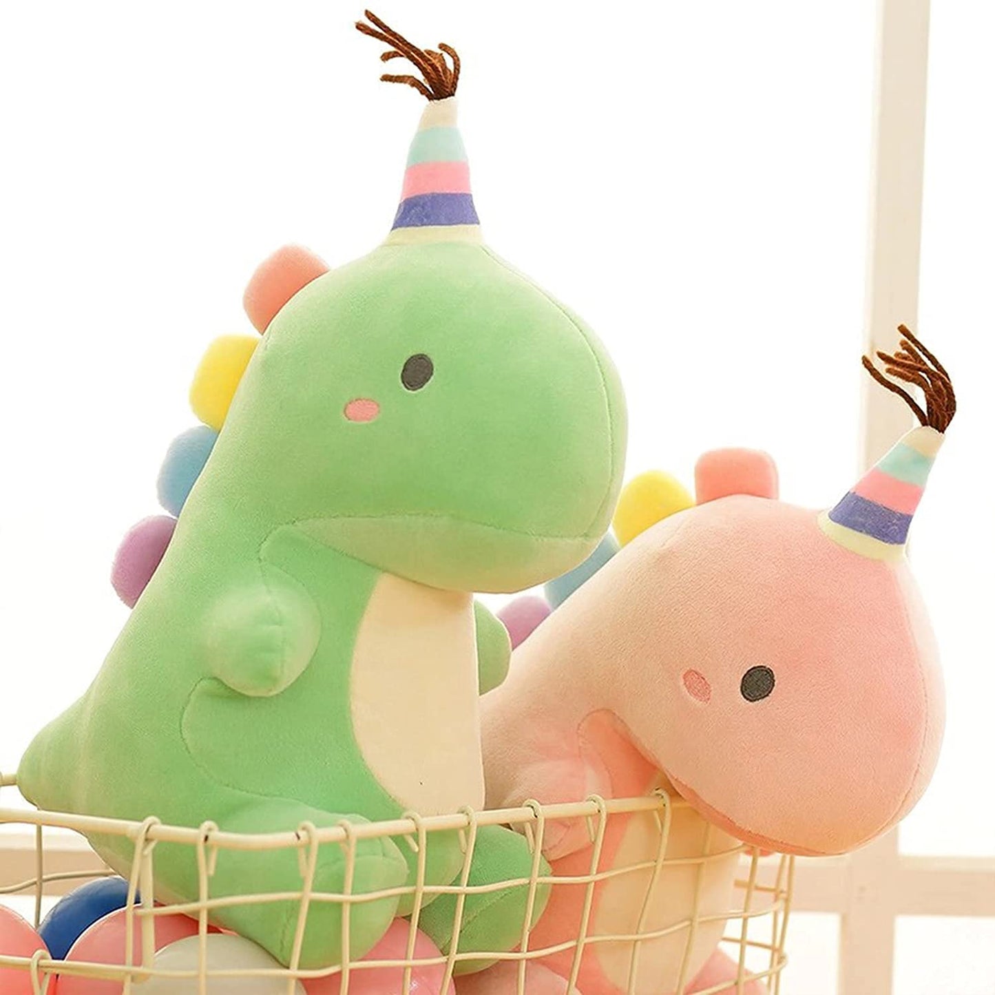 VHYHCY 9-Inch Green Dinosaur Plush Toy – Soft Stuffed Animal for Kids