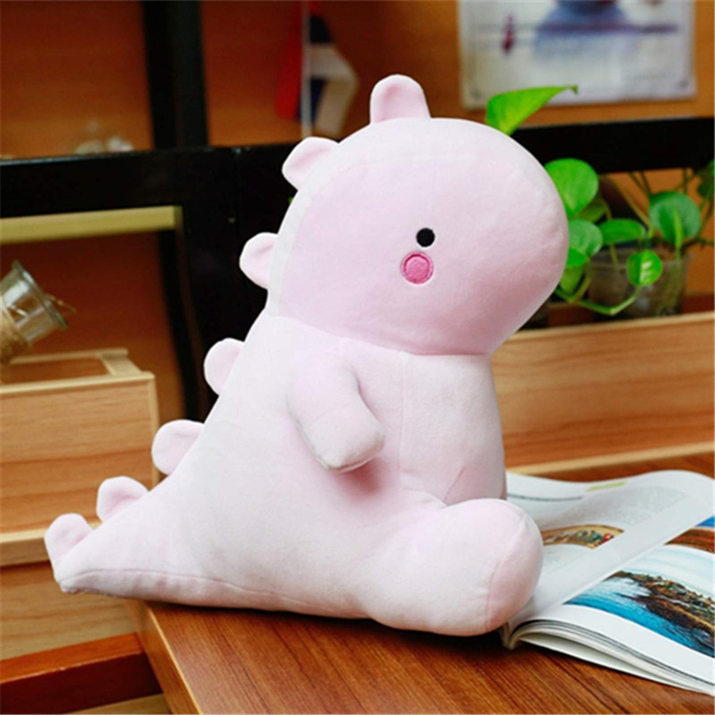 VHYHCY Pink Dinosaur Plush Toy 20in — Soft, Safe Stuffed Dino for Kids