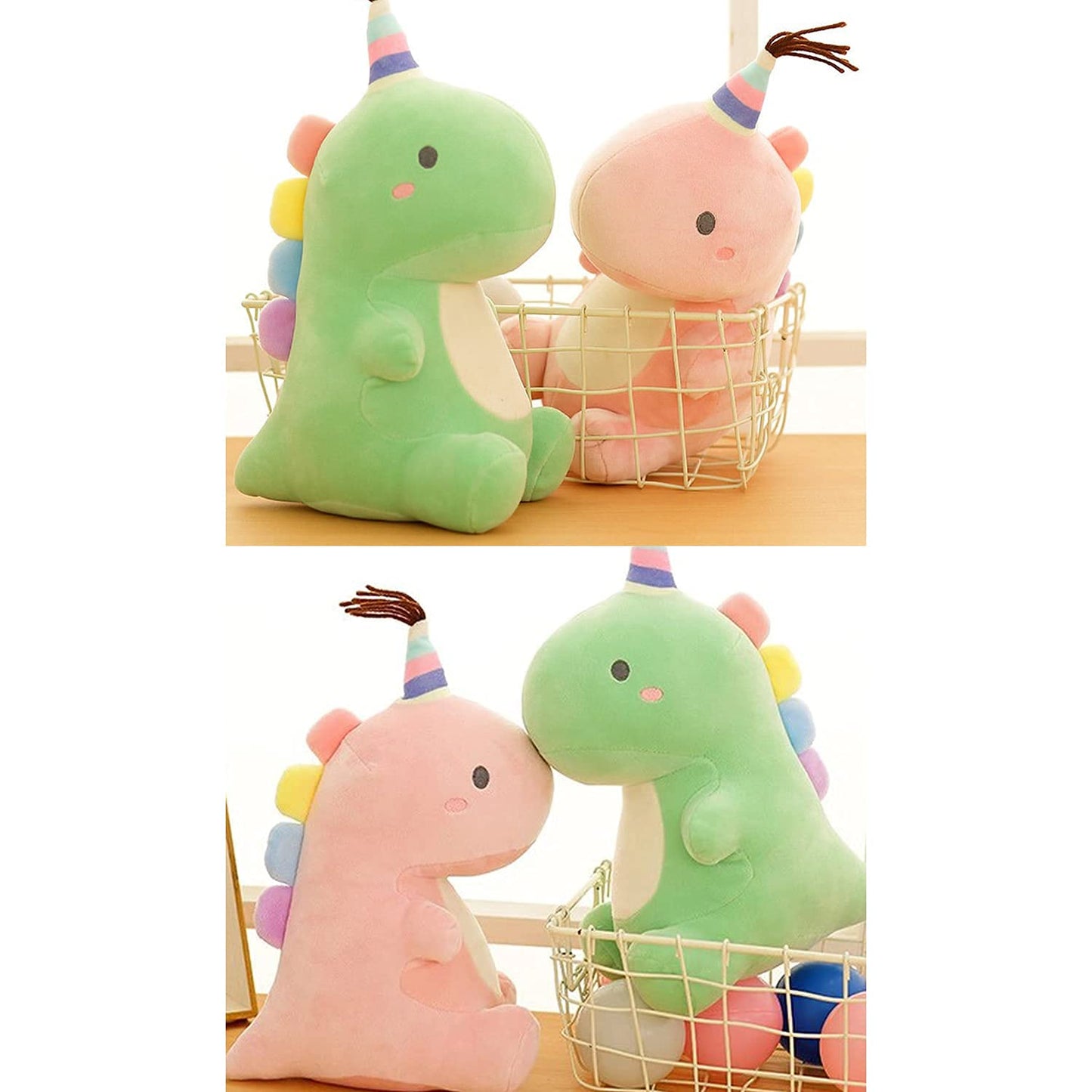 VHYHCY 9-Inch Green Dinosaur Plush Toy – Soft Stuffed Animal for Kids