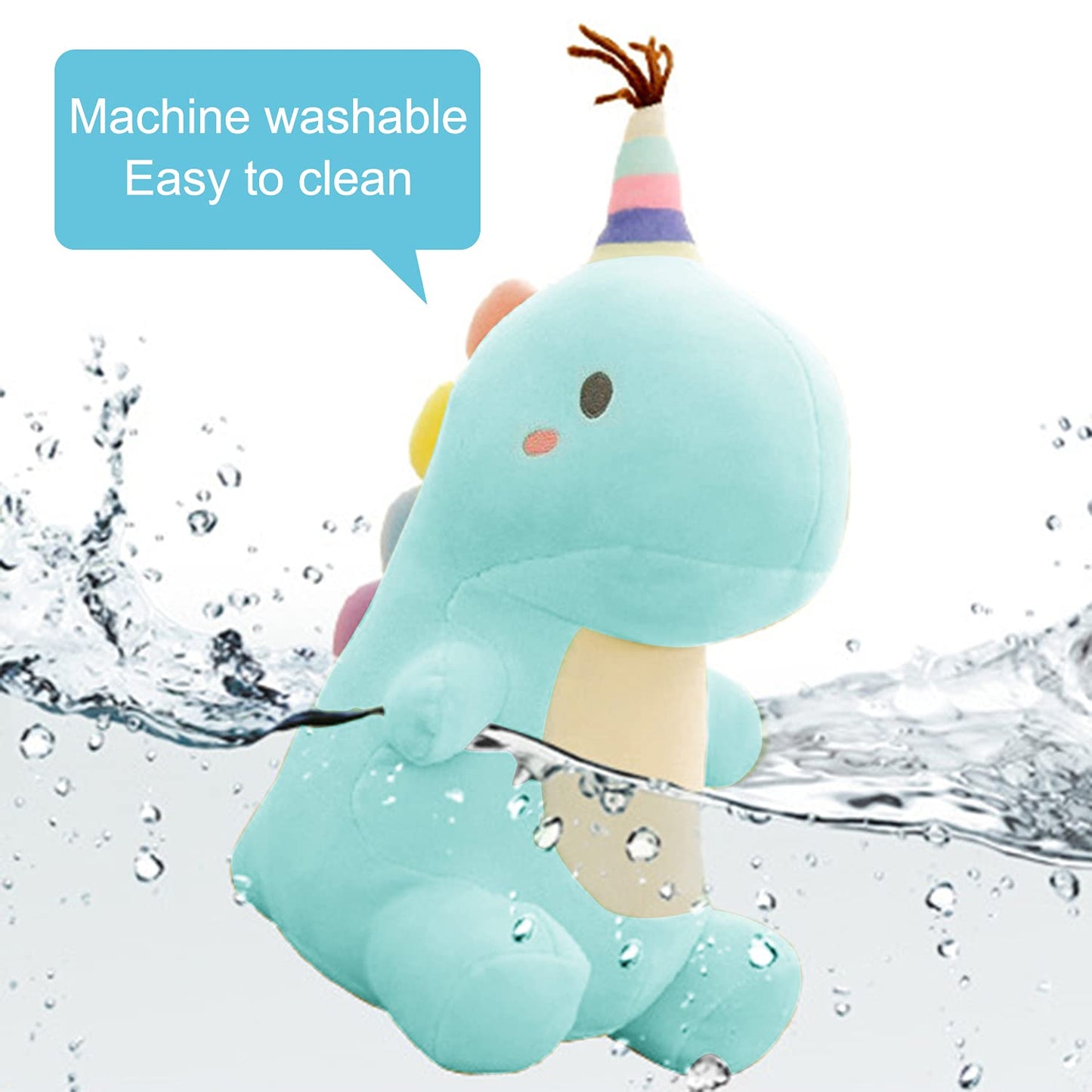 VHYHCY Stuffed Animal Plush Toy – Cute Blue Dinosaur, 9 Inch Plush for Kids