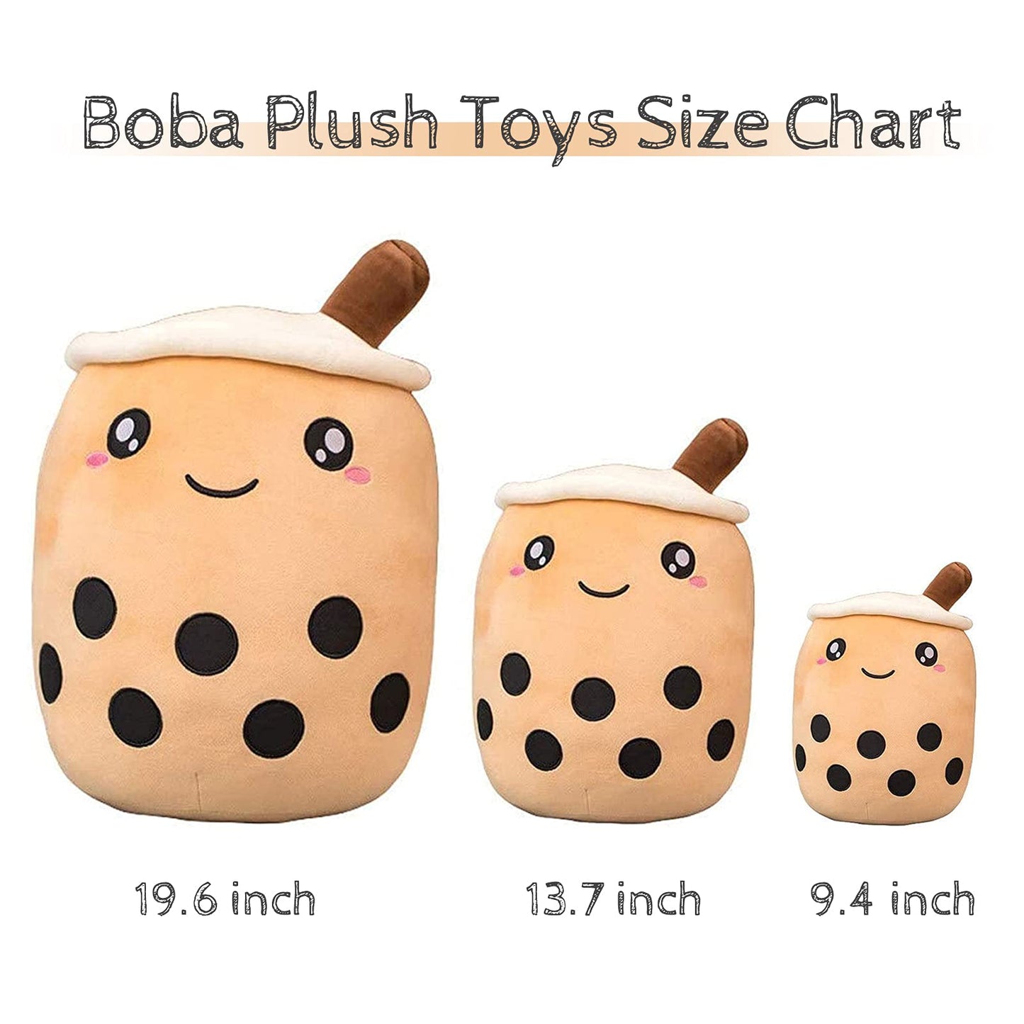VHYHCY Cute Boba Plush – Brown Milk Cup Pillow, 9.4 Inch