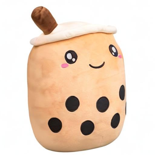 VHYHCY Cute Boba Plush – Brown Milk Cup Pillow, 9.4 Inch