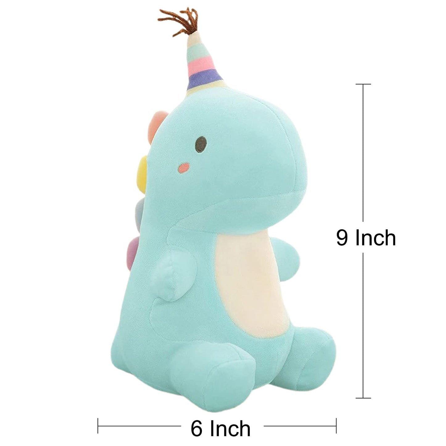 VHYHCY Stuffed Animal Plush Toy – Cute Blue Dinosaur, 9 Inch Plush for Kids