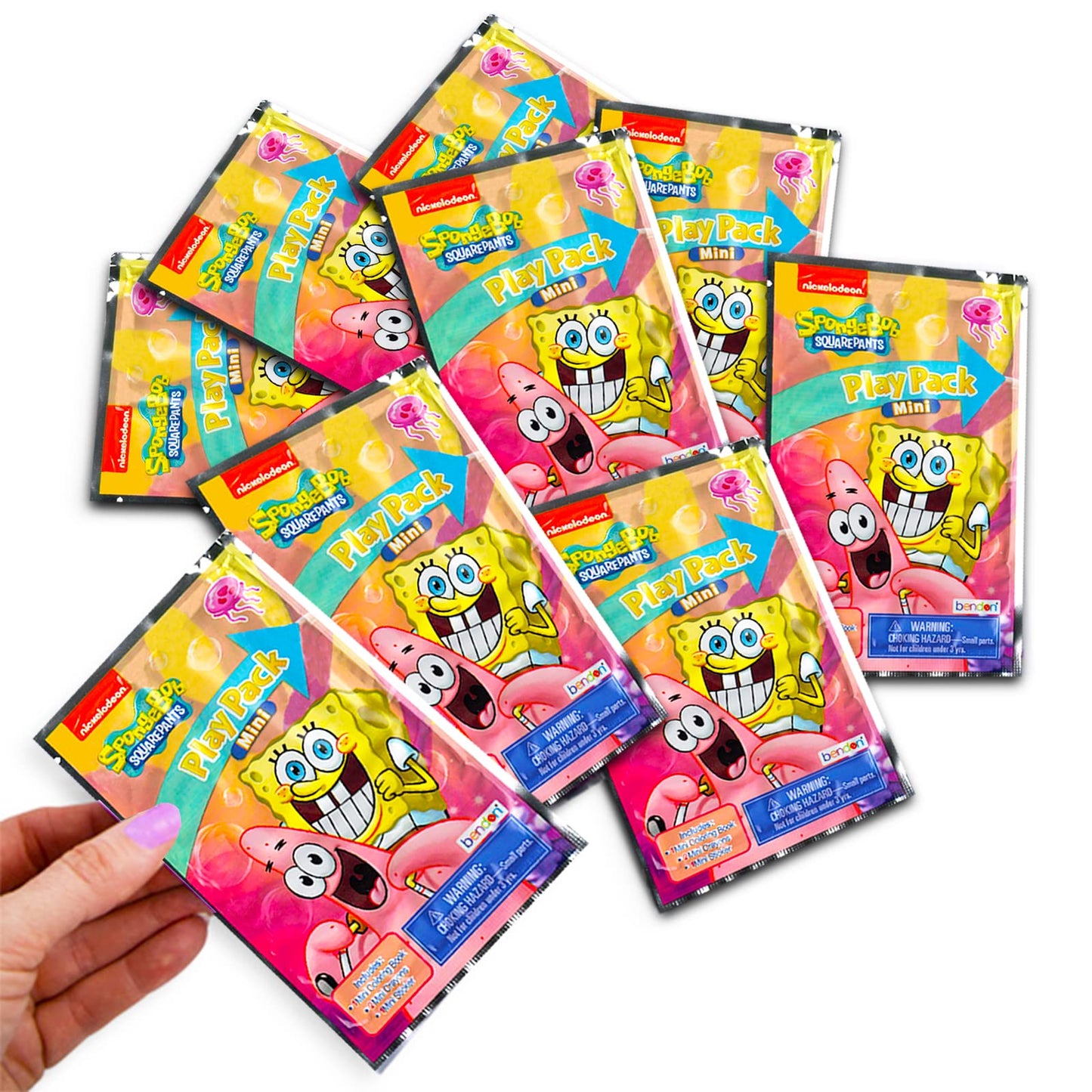Viacom SpongeBob Mini Party Favors Set — 24 Grab n Go Play Packs with Coloring Pages & Stickers