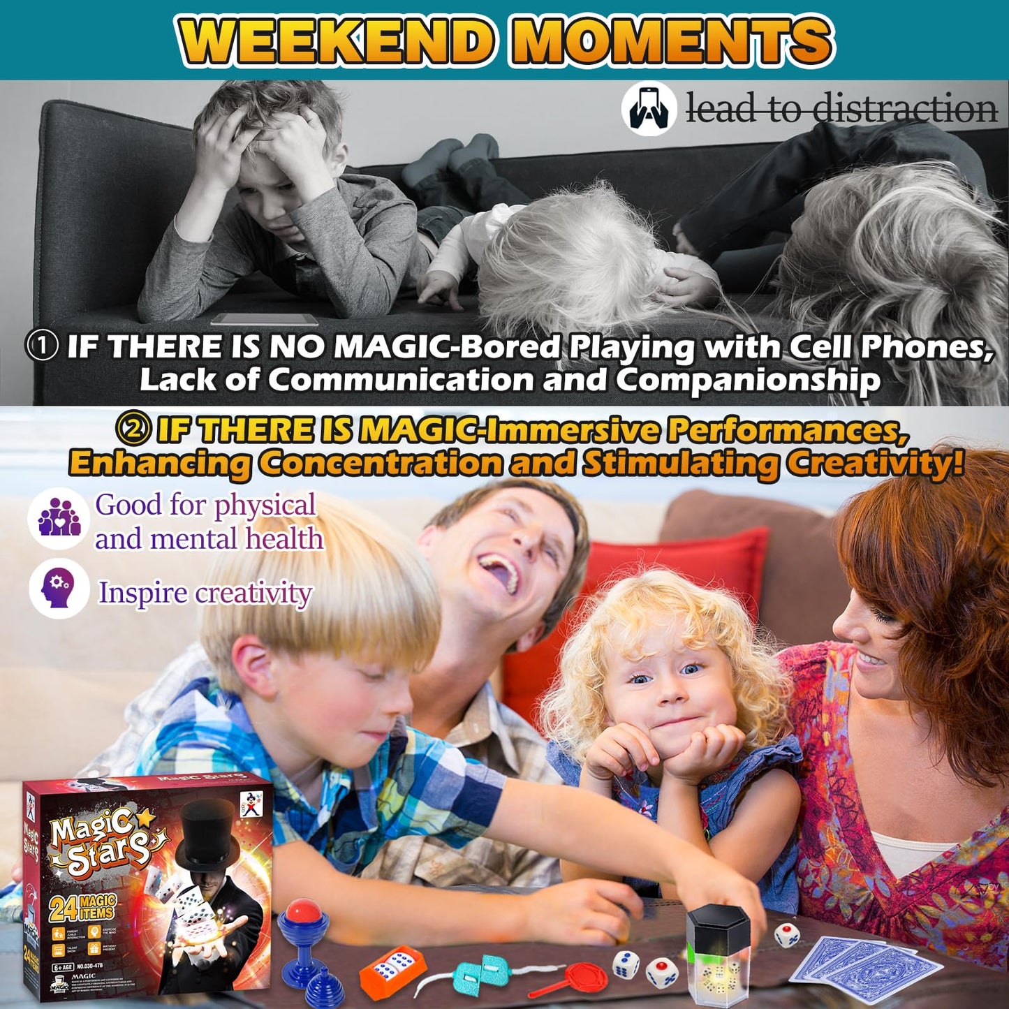 VIANBYE Magic Kit for Kids – 24-in-1 Tricks with Step-by-Step Video Guides
