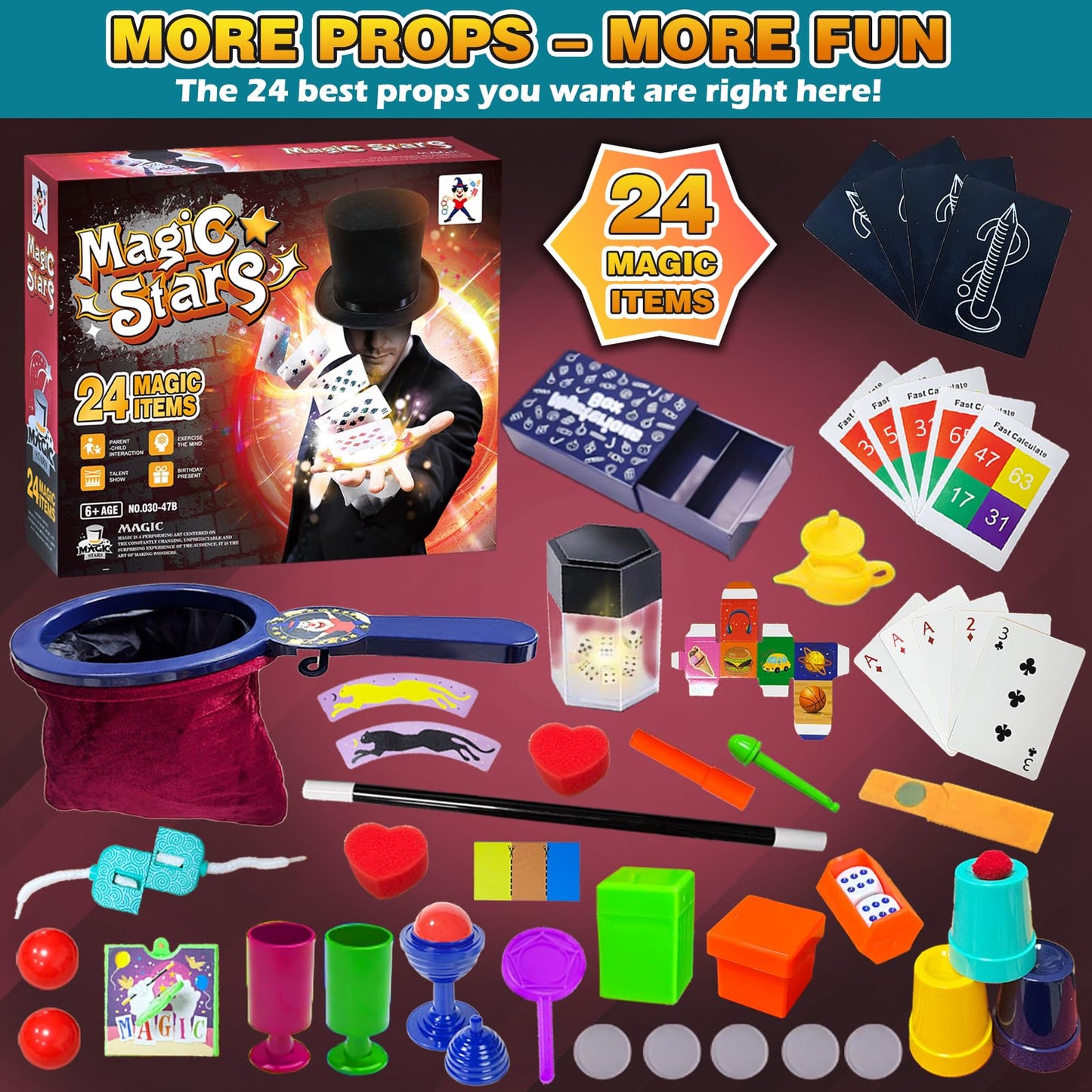 VIANBYE Magic Kit for Kids – 24-in-1 Tricks with Step-by-Step Video Guides