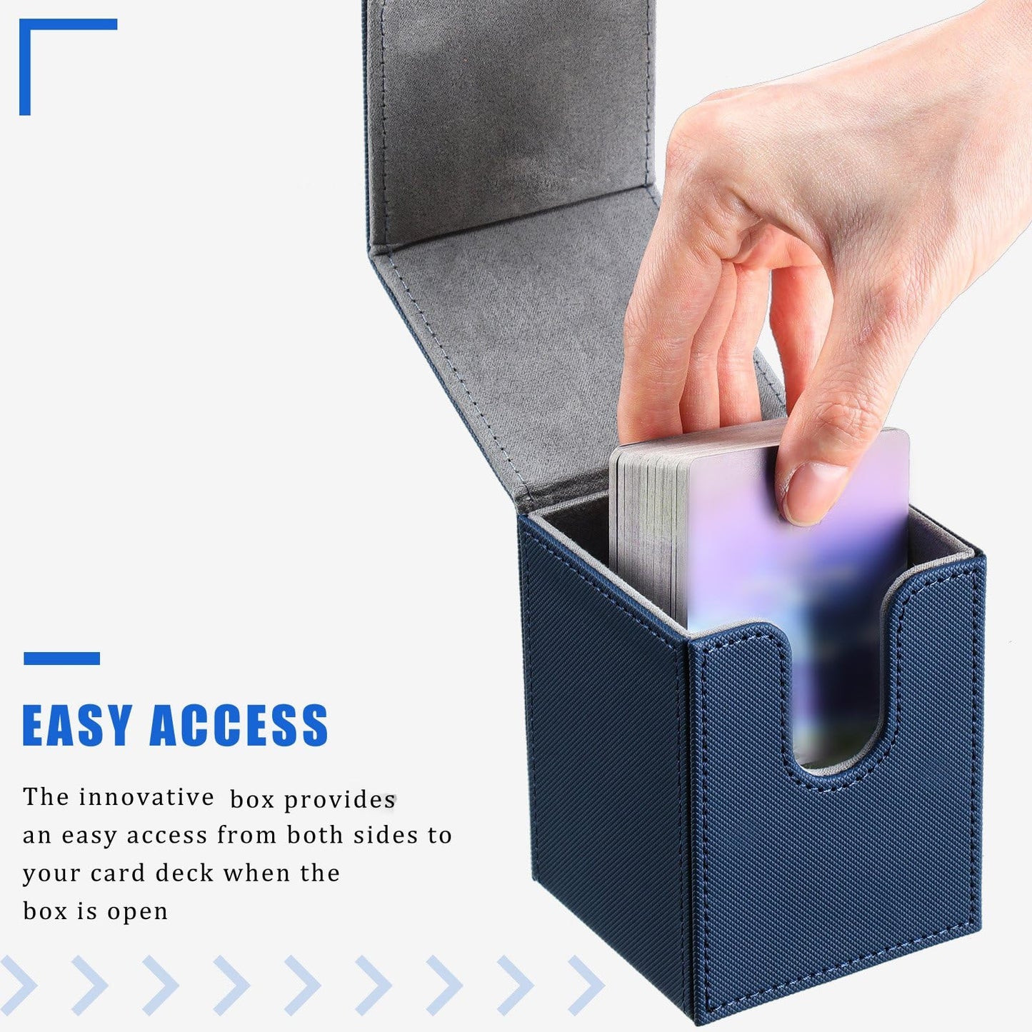 Vicenpal 8 Pack Card Deck Case – Sleeved Leather Boxes with Magnetic Closure, Holds 100+ Cards in 8 Colors