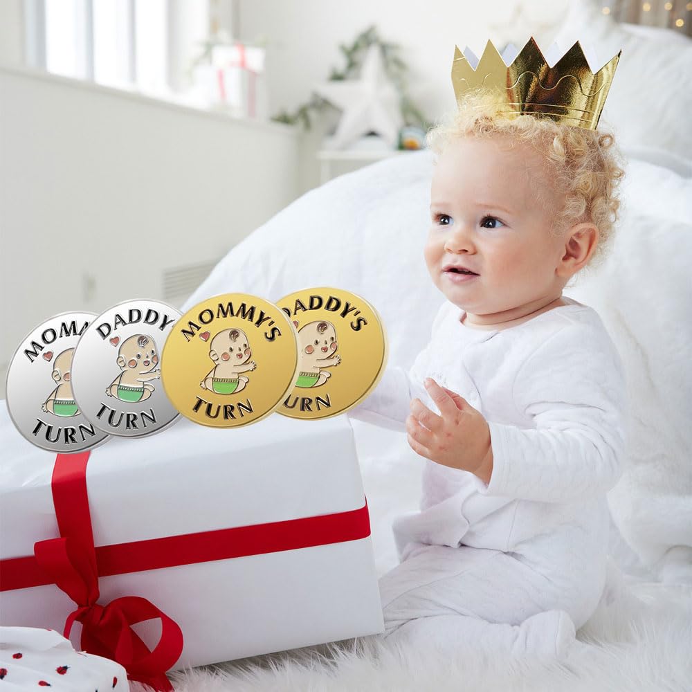 Vichona New Parents Decision Coin — Funny Gift for Mom & Dad | Baby Shower & First-Time Parents