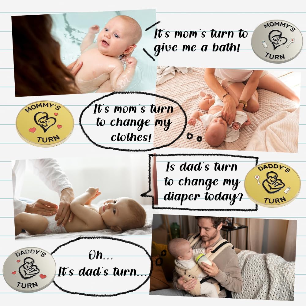 Vichona Lovely New Parent Decision Coin – Double-Sided Gift for New Mom & Dad