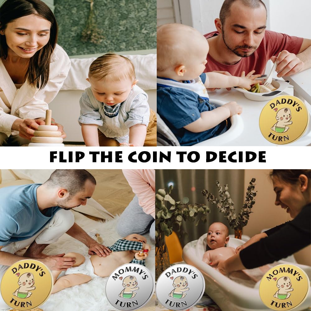 Vichona New Parents Decision Coin — Funny Gift for Mom & Dad | Baby Shower & First-Time Parents