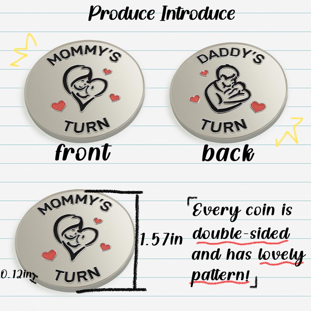 Vichona Lovely New Parent Decision Coin – Double-Sided Gift for New Mom & Dad