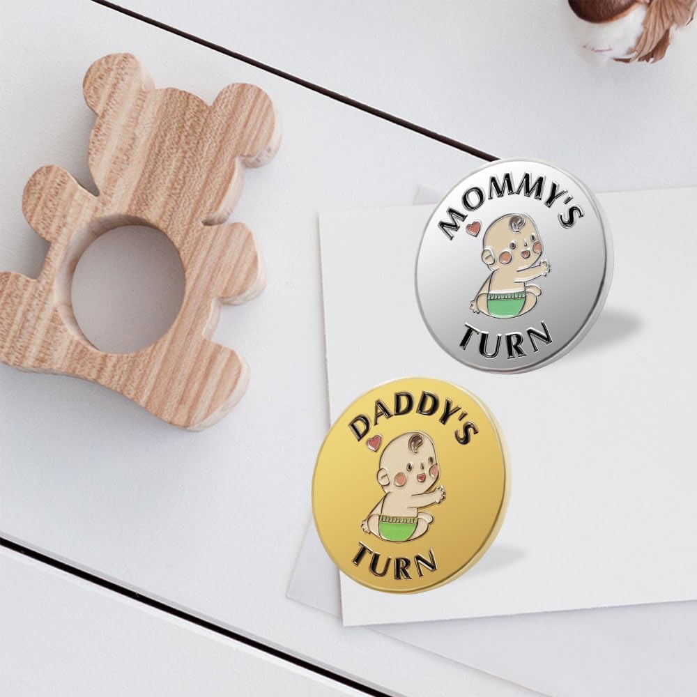 Vichona New Parents Decision Coin — Funny Gift for Mom & Dad | Baby Shower & First-Time Parents
