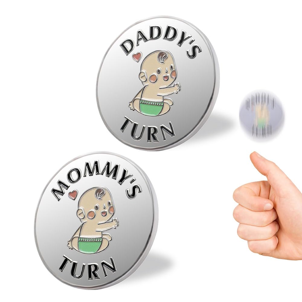 Vichona New Parents Decision Coin — Funny Gift for Mom & Dad | Baby Shower & First-Time Parents