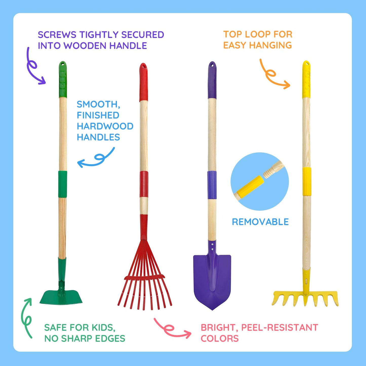 VICHTOP 9-Piece Kids Gardening Tools Set | STEM-Driven Outdoor Toy for Ages 3–8