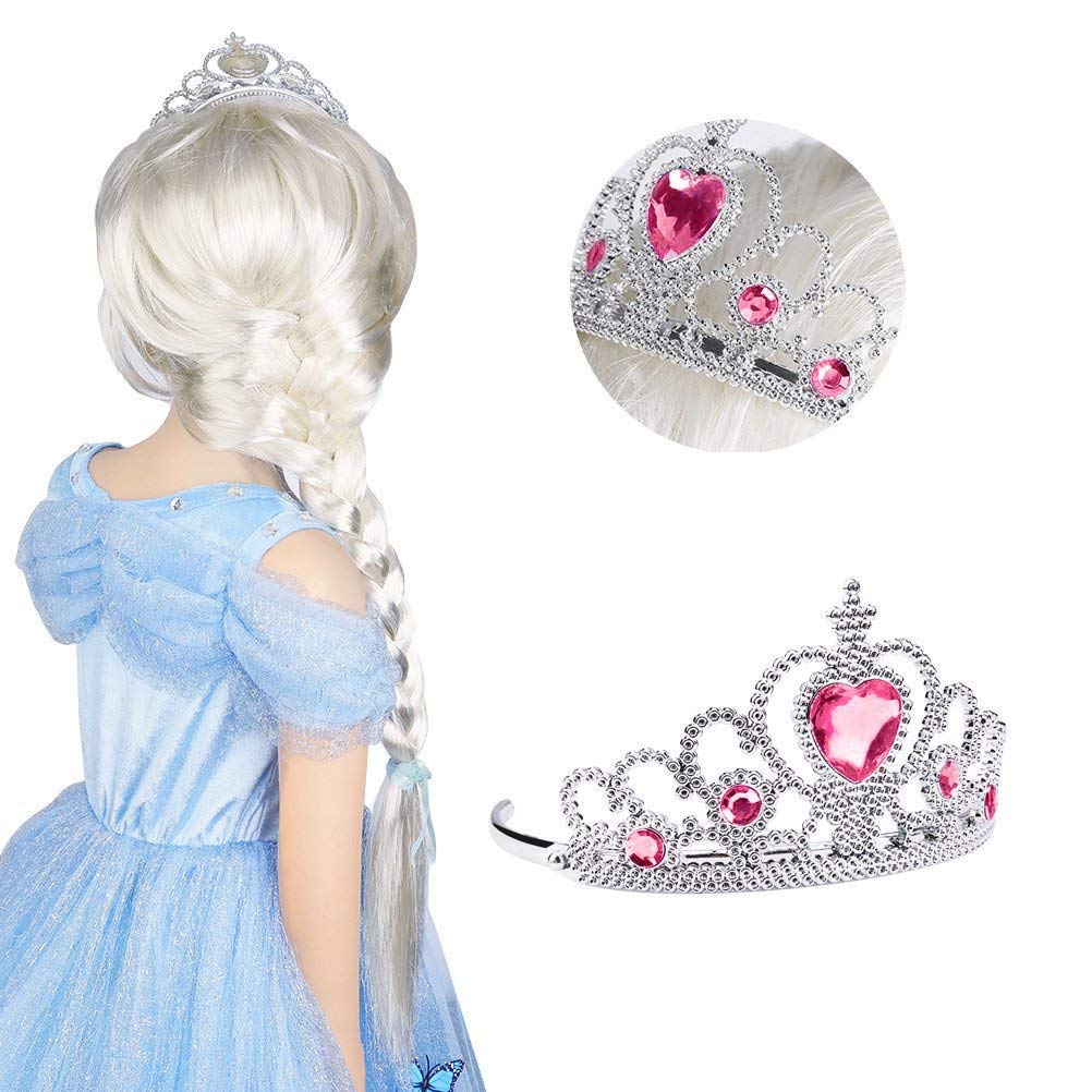 Vicloon Princess Dress Up Accessories — Crown & Wand Set for Girls 3+