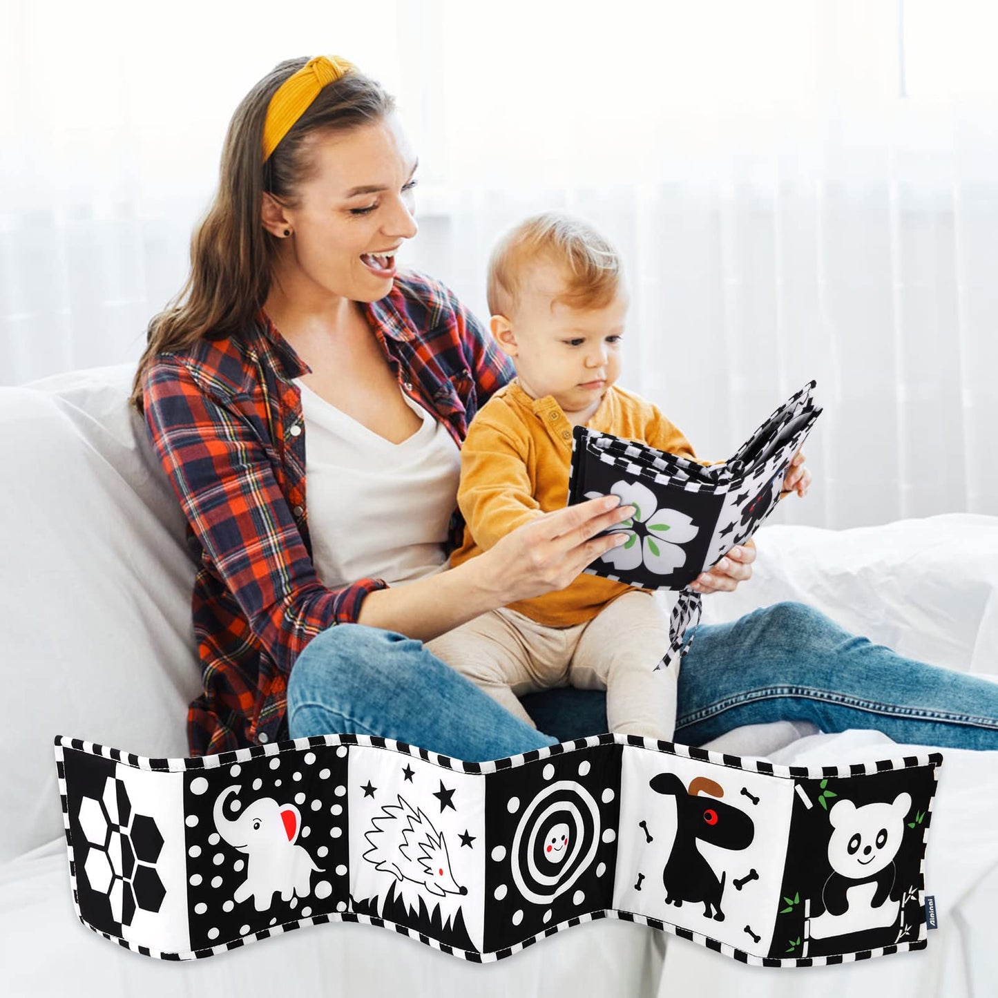 Vicloon Black & White Baby Book – High-Contrast Tummy Time Toys