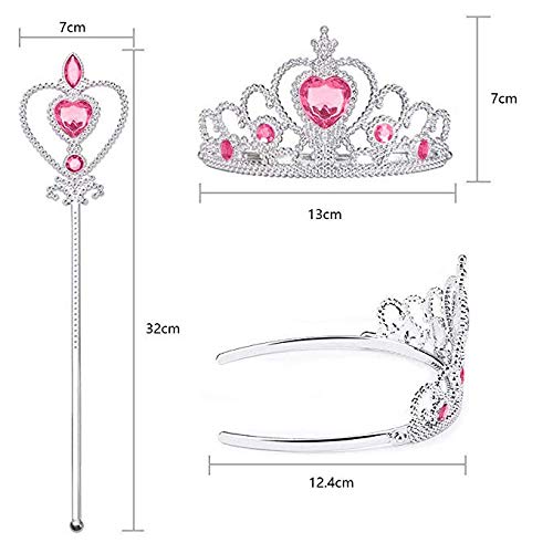 Vicloon Princess Dress Up Accessories — Crown & Wand Set for Girls 3+