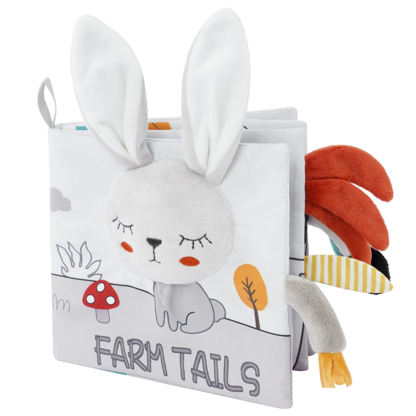 Vicloon Rabbit 3D Cloth Book – Soft Sensory Baby Book for 0-12 Months