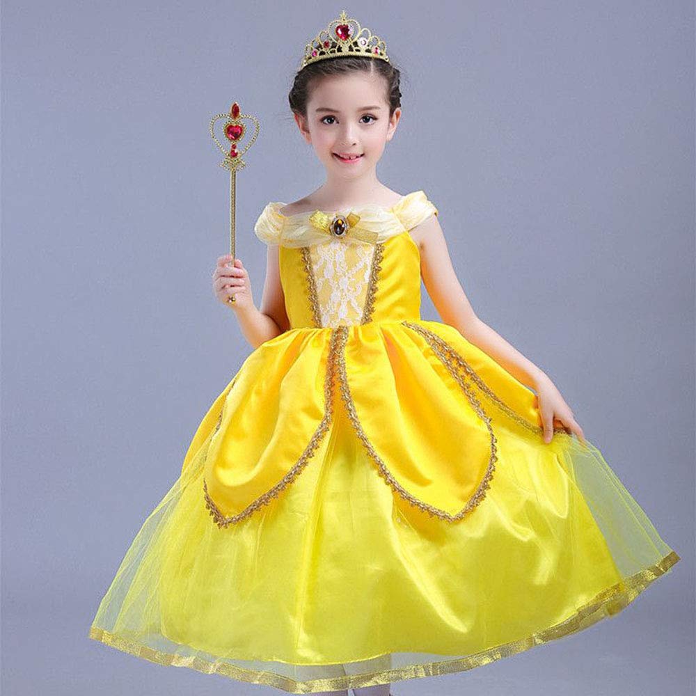 Vicloon Princess Dress Up Accessories - 2-Piece Crown & Wand Set for Little Girls