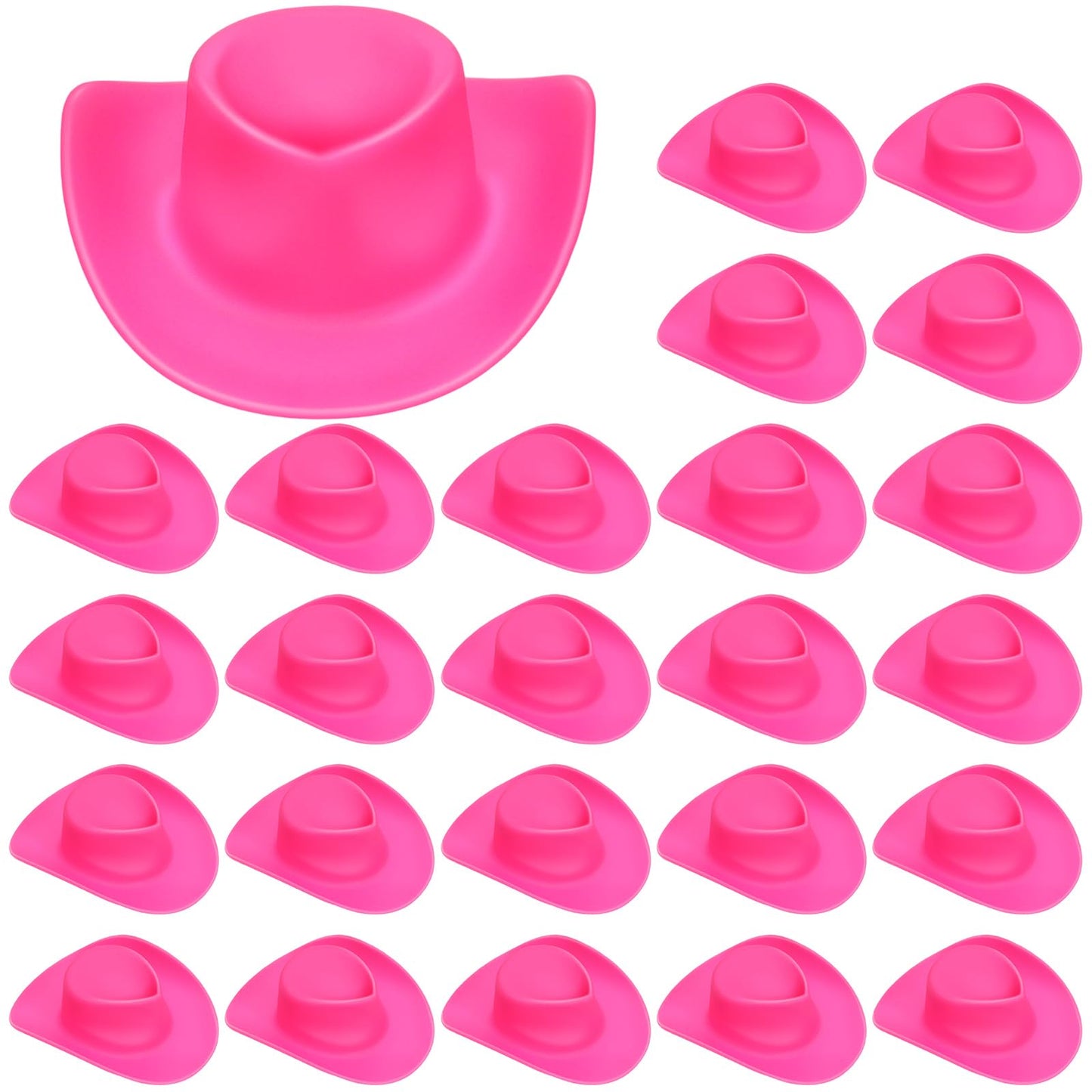 VICROIC 24-Pack Pink Mini Cowboy Hats for Dolls – Dollhouse Decor & Party Props
