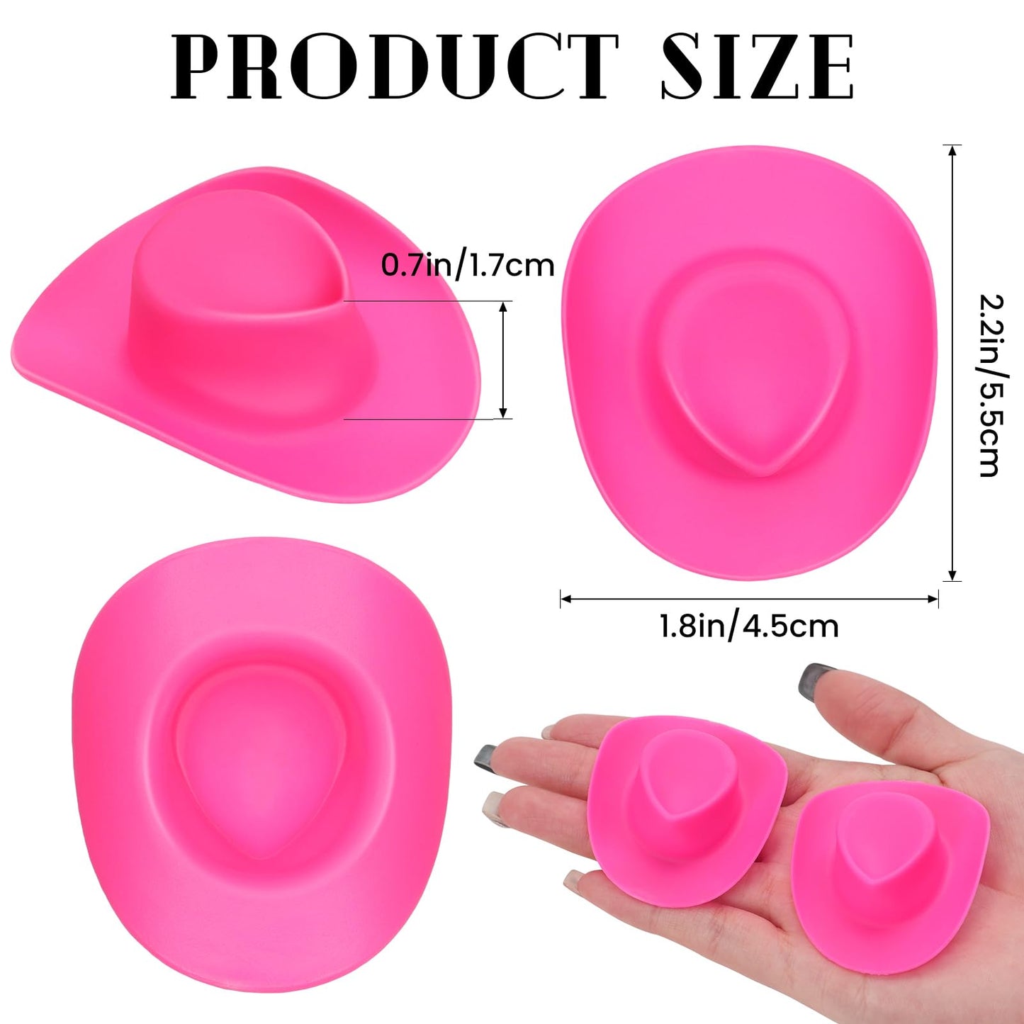 VICROIC 24-Pack Pink Mini Cowboy Hats for Dolls – Dollhouse Decor & Party Props