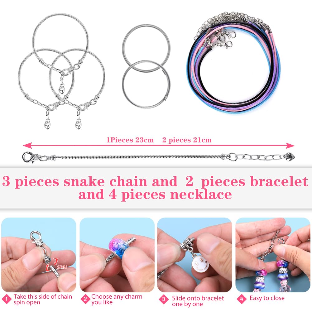 VICTLOV Charm Bracelet Making Kit for Girls — Unicorn & Mermaid Crafts, Ages 5-12