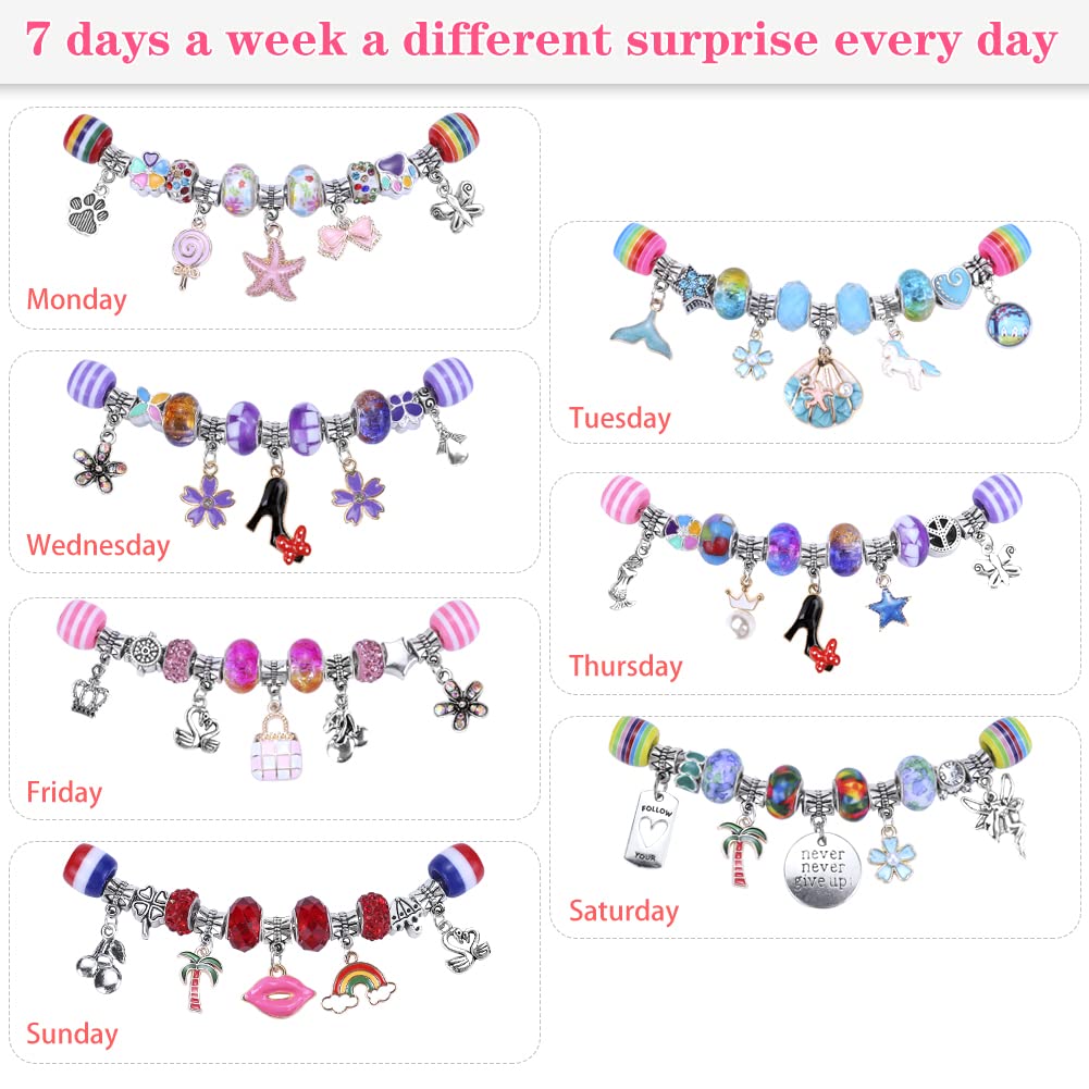 VICTLOV Charm Bracelet Making Kit for Girls — Unicorn & Mermaid Crafts, Ages 5-12