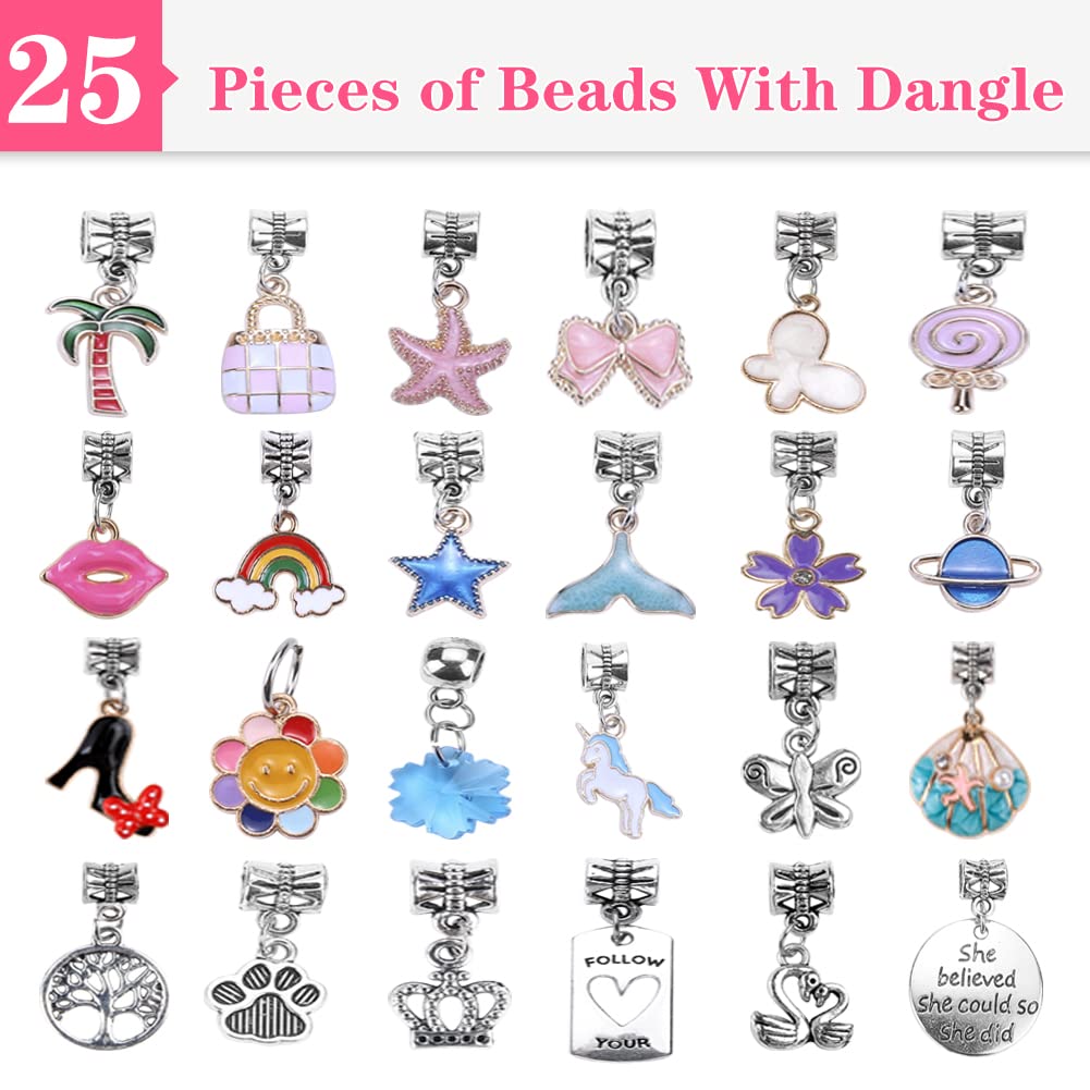 VICTLOV Charm Bracelet Making Kit for Girls — Unicorn & Mermaid Crafts, Ages 5-12