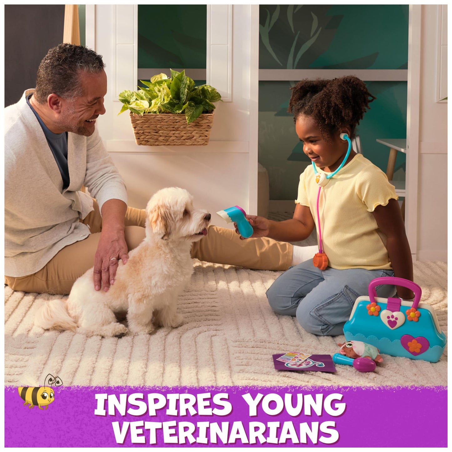 Vida the Vet Bag – 5 Doctor Kit Accessories, Popcorn Plush & Stickers | Ages 3+