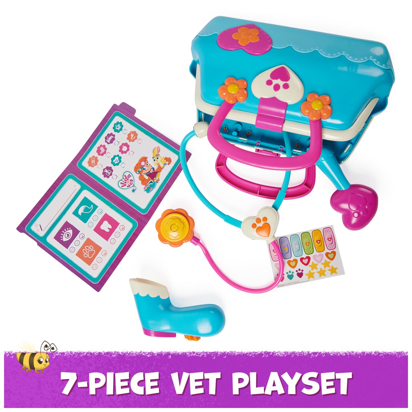 Vida the Vet Bag – 5 Doctor Kit Accessories, Popcorn Plush & Stickers | Ages 3+