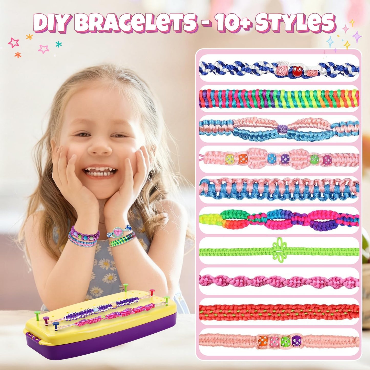 VIDIBESTY Bracelet Making Kit for Girls 6-12 | 169PCS Deluxe Craft Set