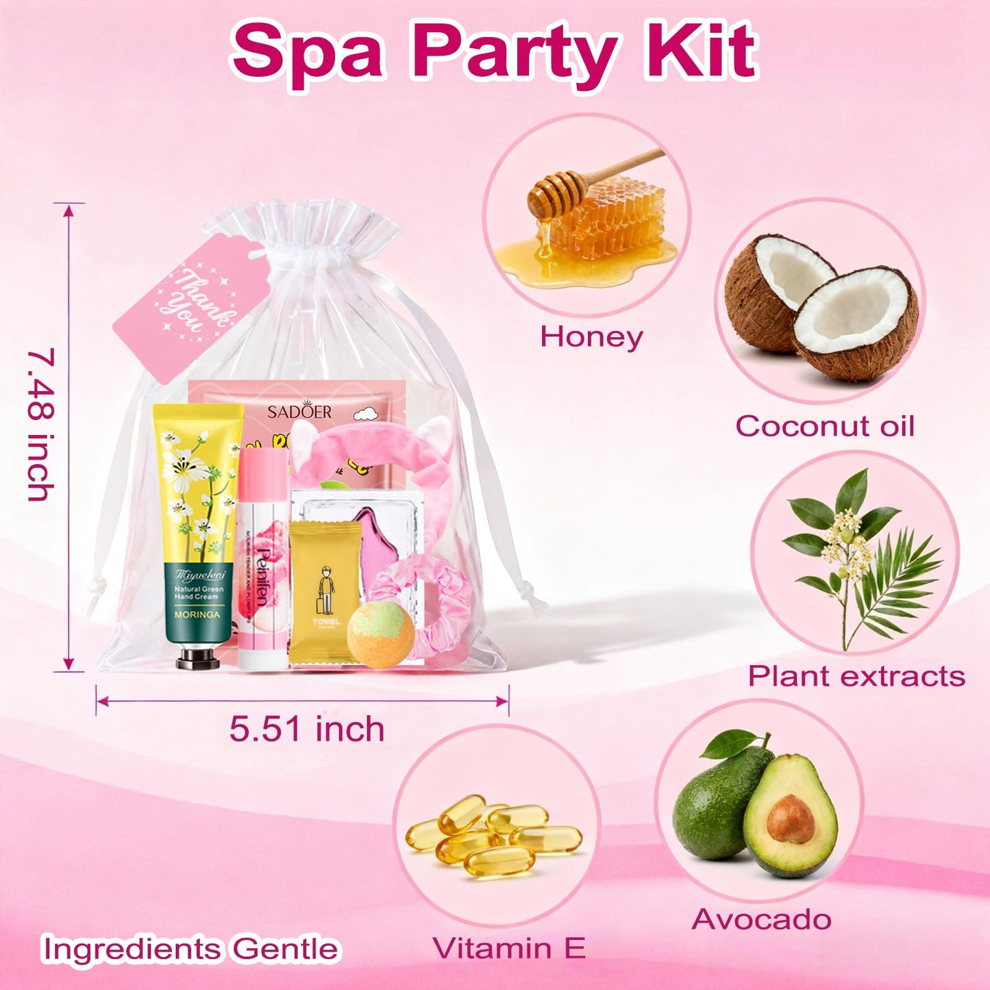 Vienflona 110PCS Spa Party Favors for Girls – Sleepover Gifts with Masks, Hand Cream, Lip Balm