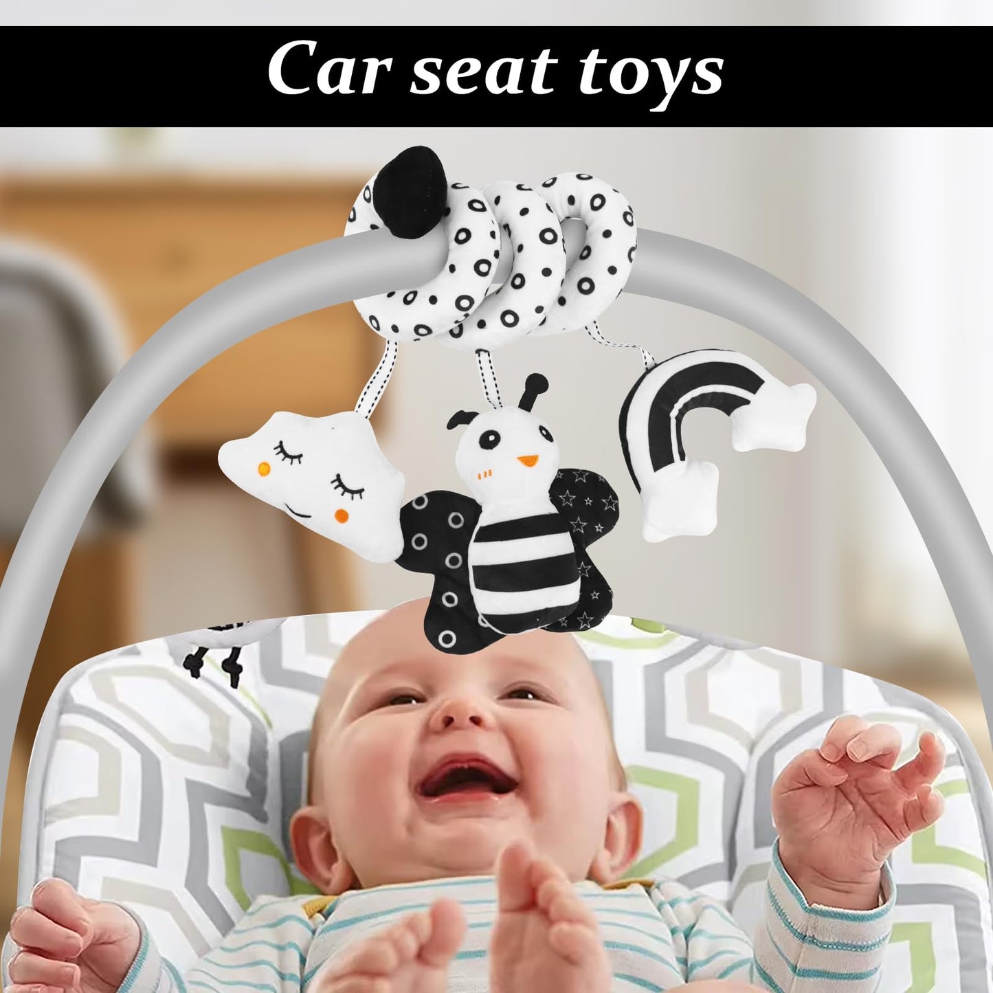 VIESMUMU High-Contrast Baby Toys for Newborns — Black & White Development Set
