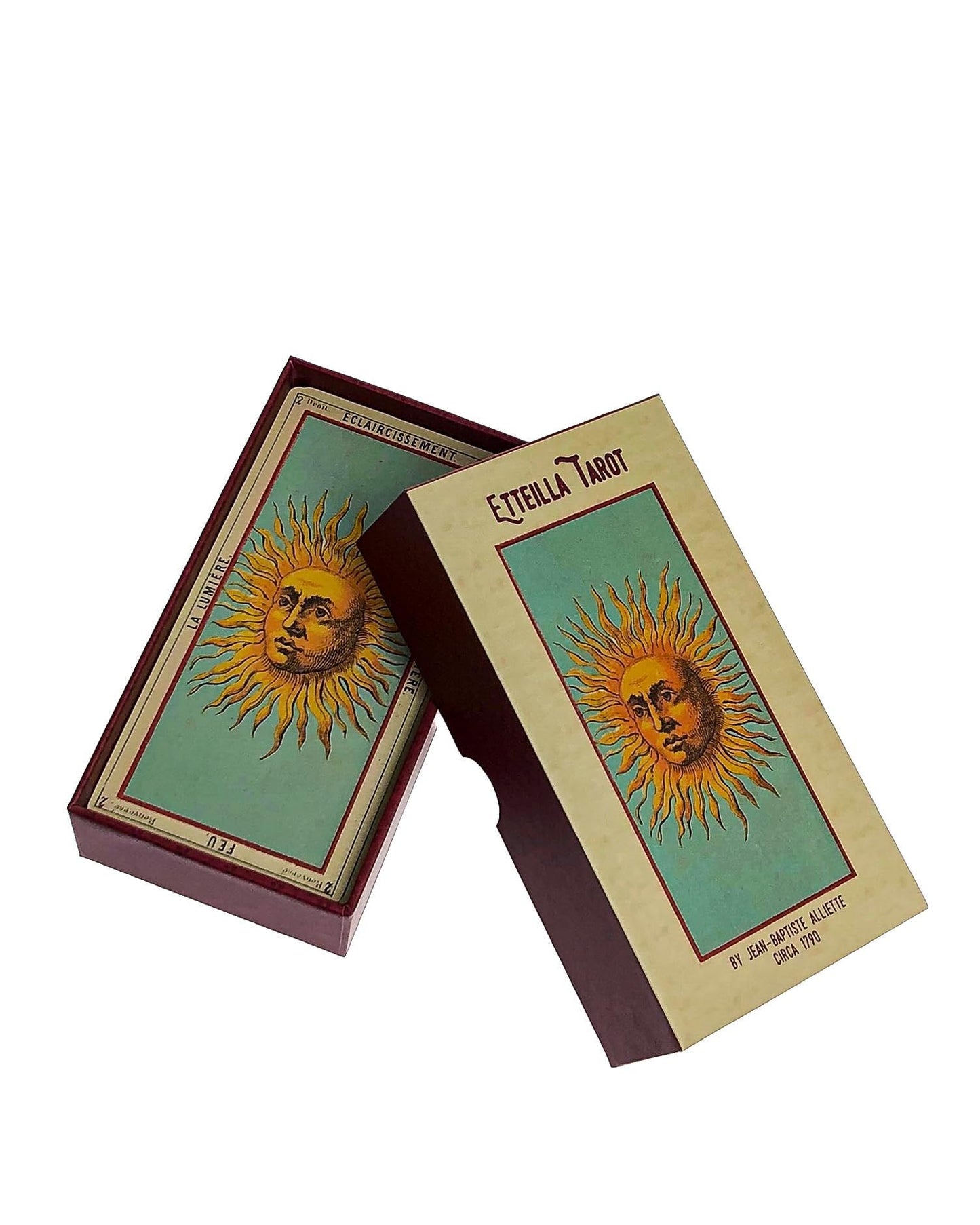 Vieux Monde Express Grand Etteilla Tarot Deck & Guide – Oversized 5.5 x 2.75 Inches, Egyptian Facsimile