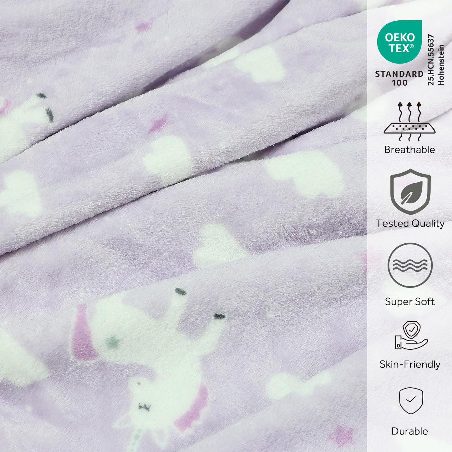 VigorSpring 3-in-1 Kids Travel Pillow & Blanket Set | Unicorn 60x40 Blanket & 15x12 Pillow