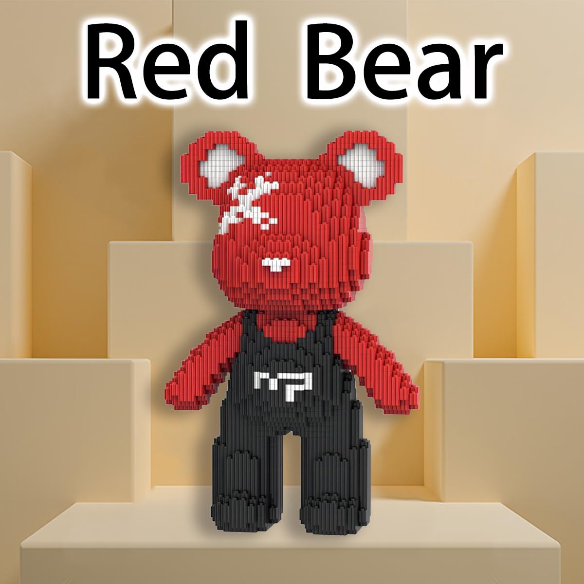 VIIOVOIIV Teddy Red Bear Micro Building Blocks Set 4500 Piece – Winktoys Christmas Gift for Adults and Kids