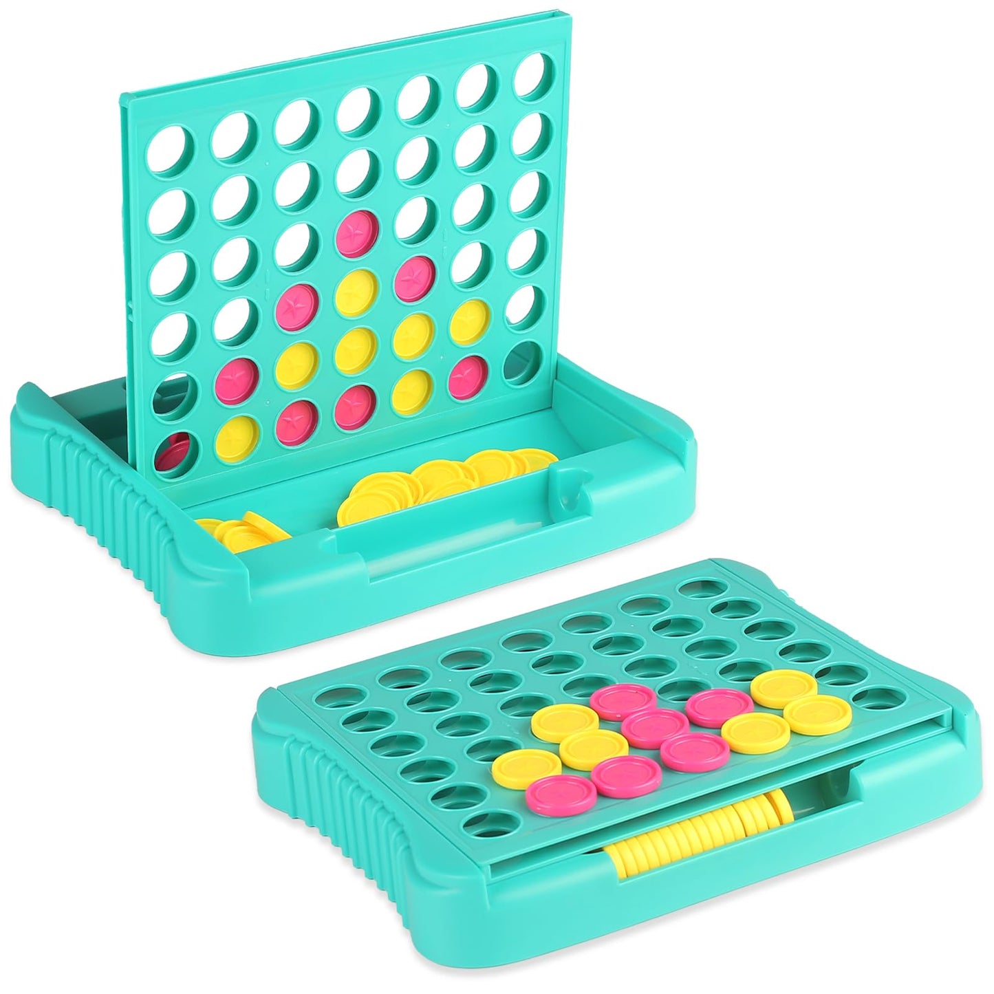 Vikutu 4 in a Row Connect Game – Travel-Friendly 9 x 7.4 in Green