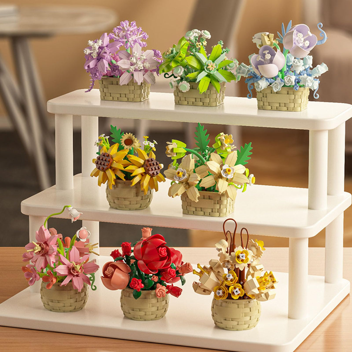 Vilbocr Mini Flowers Building Block Set – Narcissus 166Pcs | Flower Pot Toys