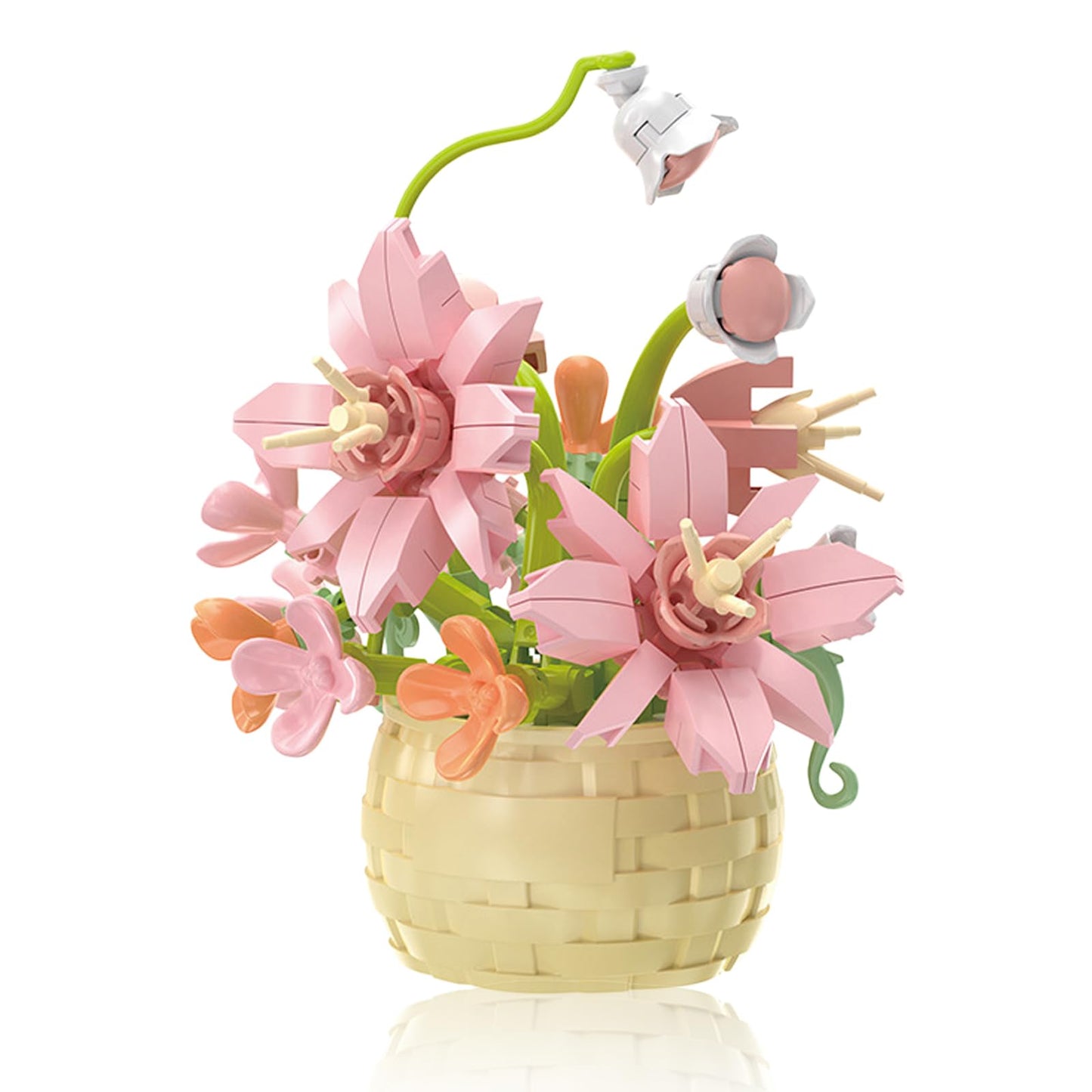 Vilbocr Mini Flowers Building Block Set – Perfume Lily 155 Pcs | Floral Blocks Toy Gift 6+
