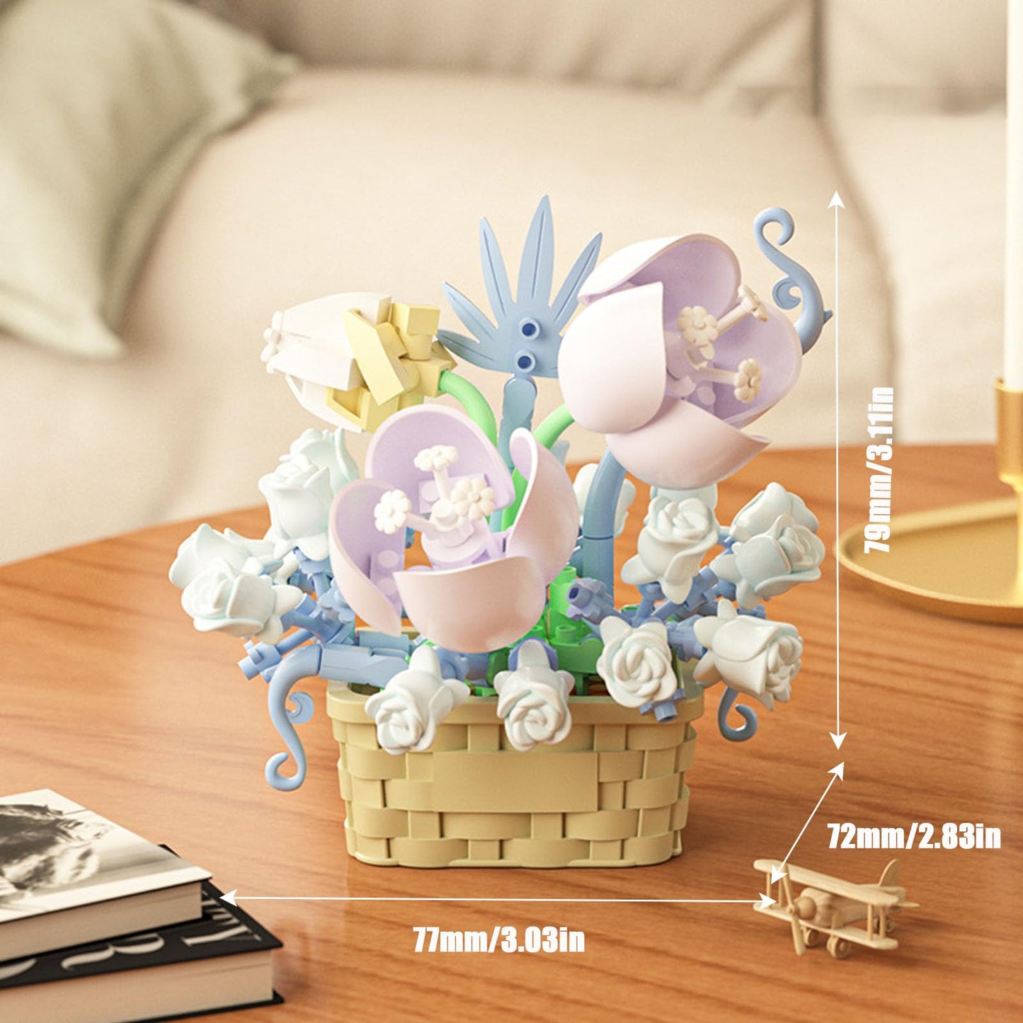 Vilbocr Mini Flowers Building Block Set – Narcissus 166Pcs | Flower Pot Toys