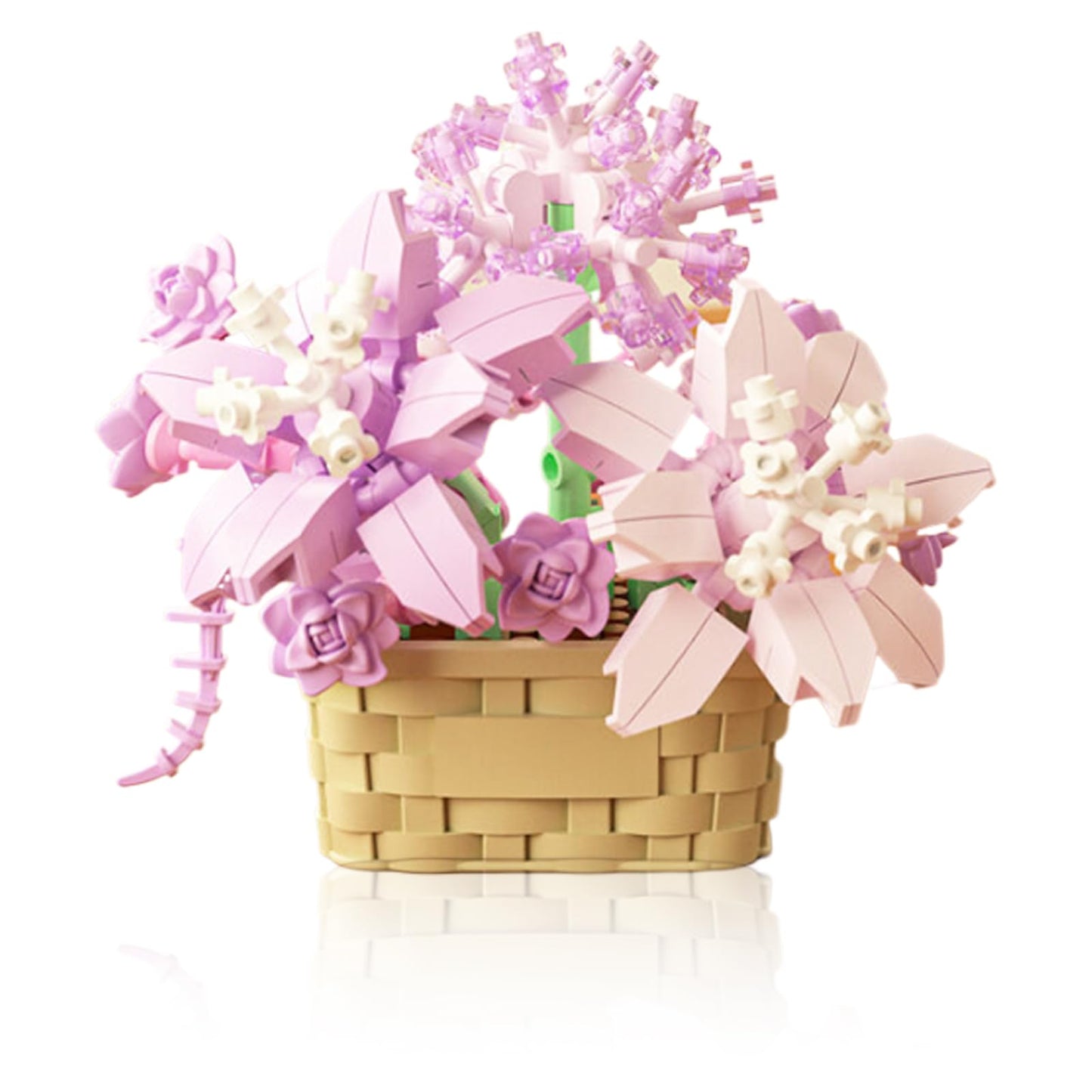Vilbocr Mini Flowers Building Block Set – Flower Blocks Toys, Violet Botanical Collection, 201 Pcs