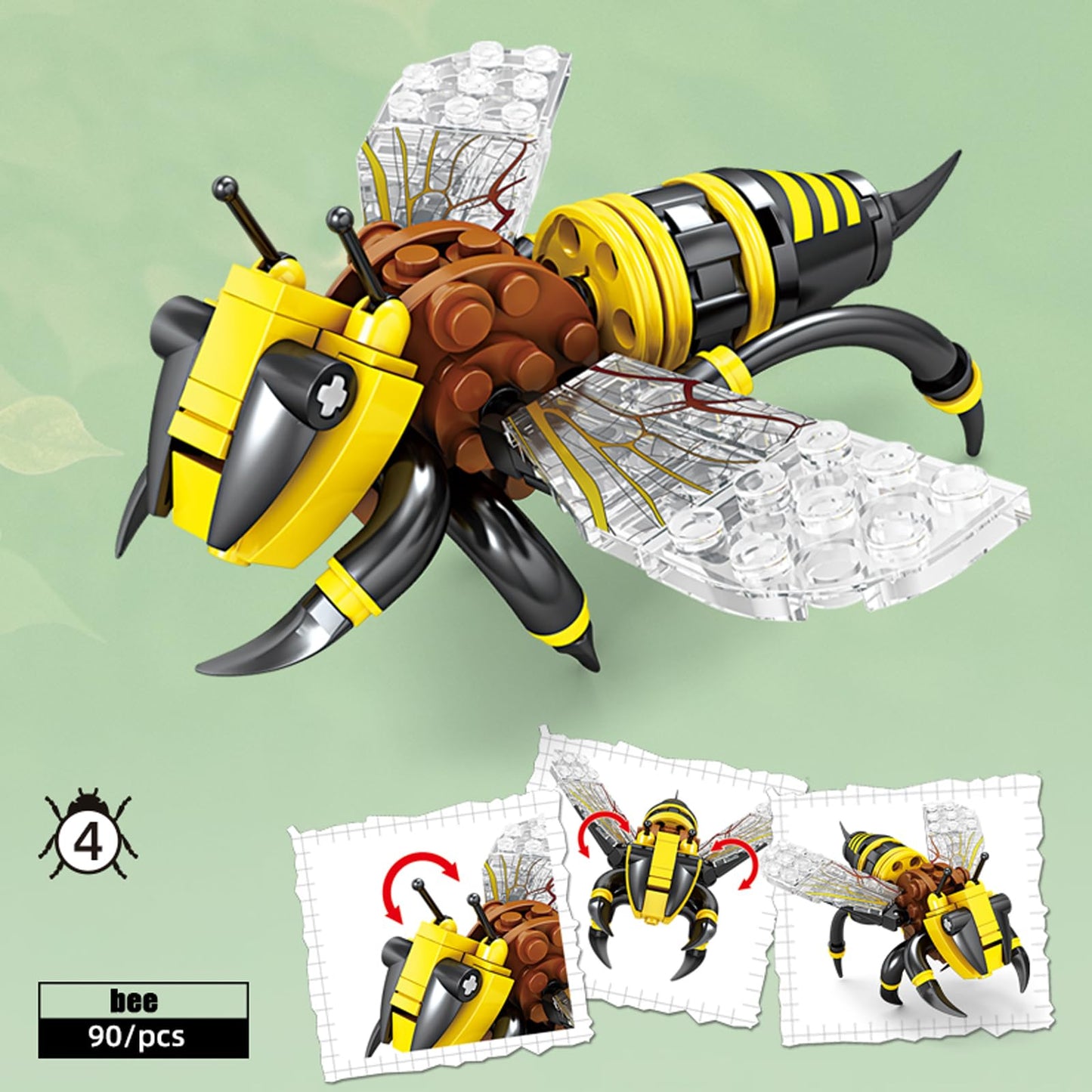Vilbocr Mini Insect Blocks Toy — Bees, Ants & Mantis Collection for Kids 6+