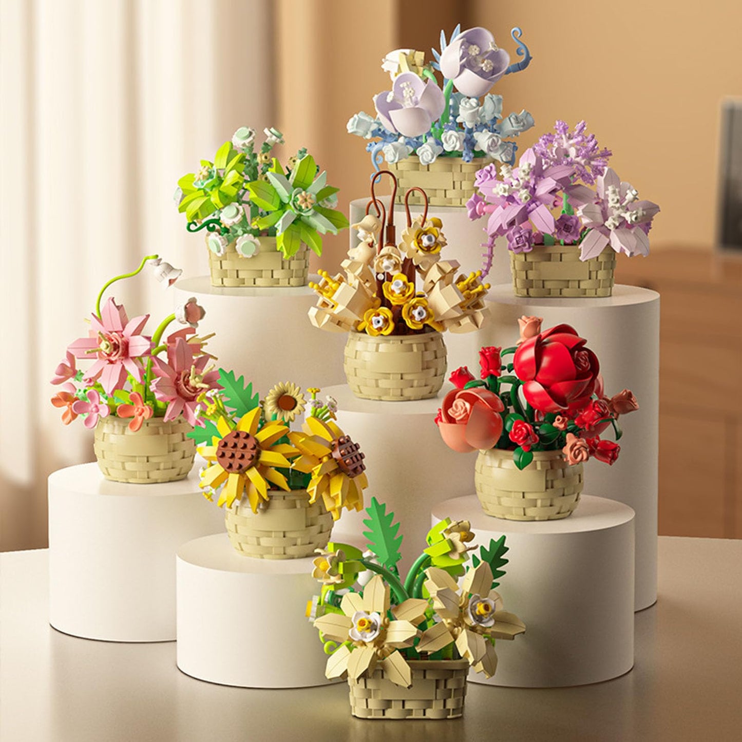 Vilbocr Mini Flowers Building Block Set – Perfume Lily 155 Pcs | Floral Blocks Toy Gift 6+