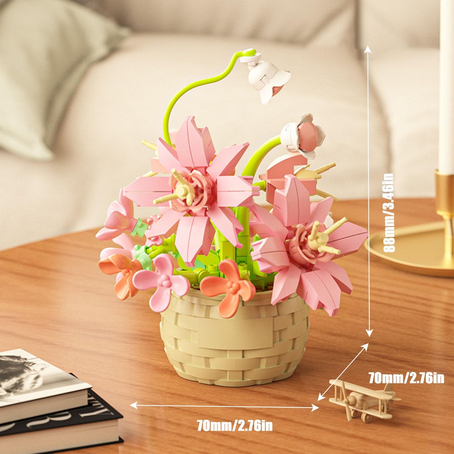 Vilbocr Mini Flowers Building Block Set – Perfume Lily 155 Pcs | Floral Blocks Toy Gift 6+
