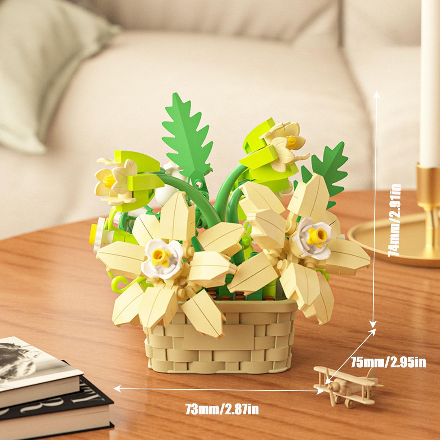 Vilbocr Mini Flowers Building Block Set – Daisy 181 Pcs | Flower Block Toys for All Ages
