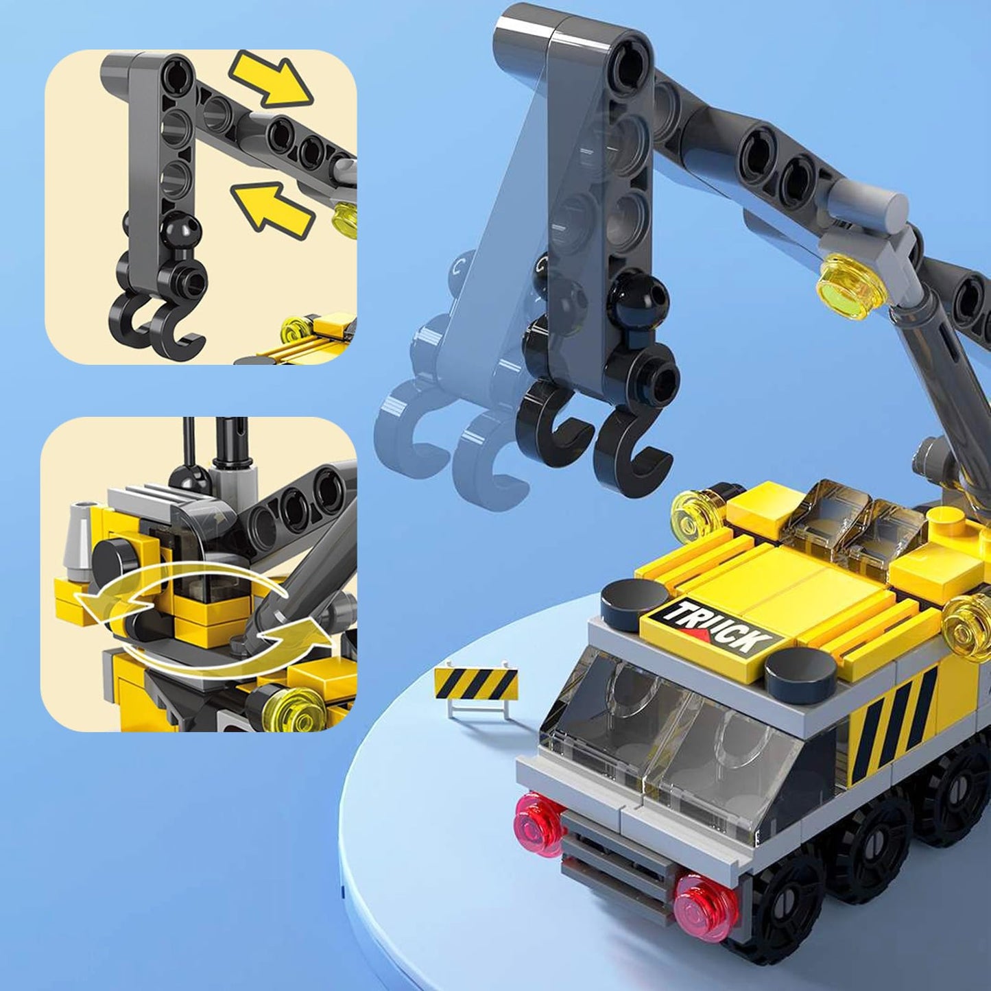 Vilbocr Rescue Construction Truck Building Blocks Set — 7 in 1 STEM Toy for Kids 6-12 | Fire Truck & Emergency Playset