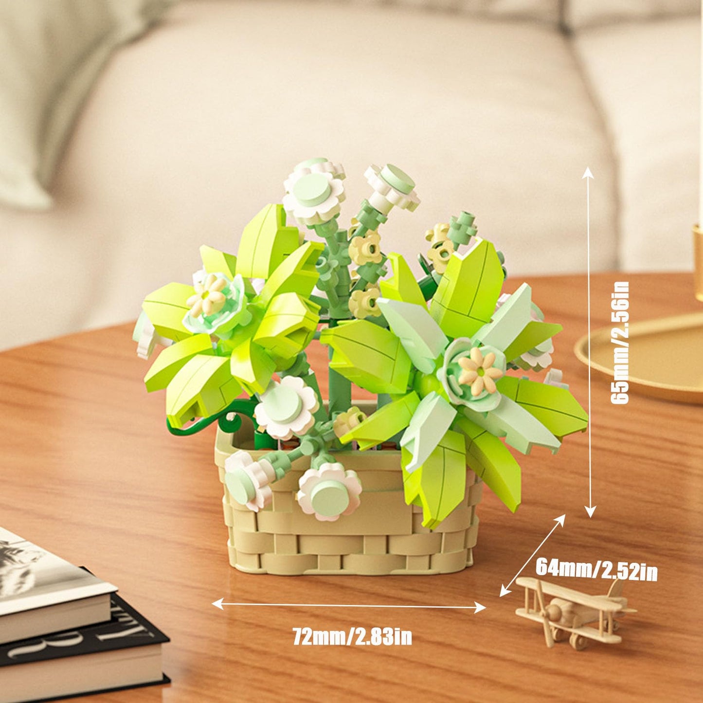 Vilbocr Mini Flowers Building Block Set – Gardenia 206Pcs | Floral Block Toys 6+