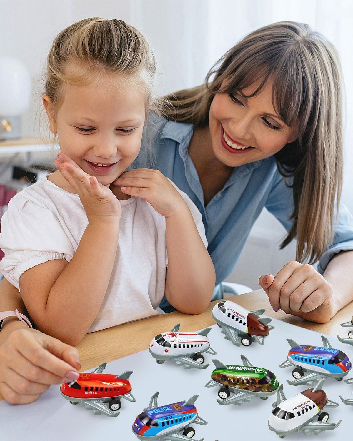 Vileafy 18 Toy Airplanes – Pull-Back Plane Toys for Kids 3-5, Party Favors & Classroom Prizes