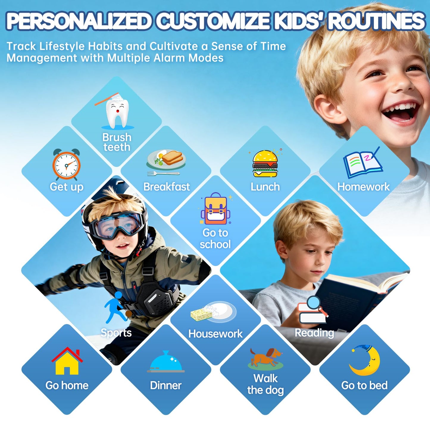 Vilicert Smart Watch for Kids – 26 Puzzle Games, HD Touch Screen, Camera & More
